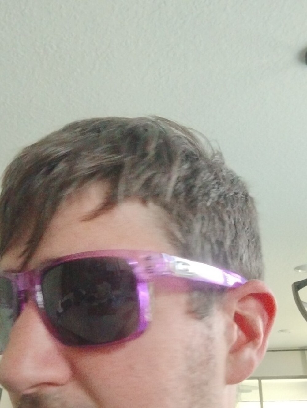 Oakley Purple Transparent Holbrook Sunglasses with Black Lenses - Picture 9 of 11